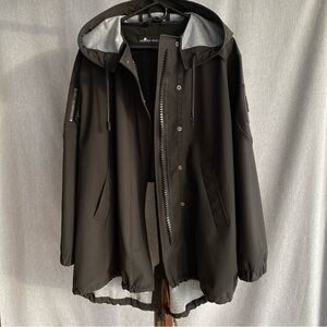 Moose Knuckles ｜ Unisex Windproof Water-Resistant Black Hooded Long Parka